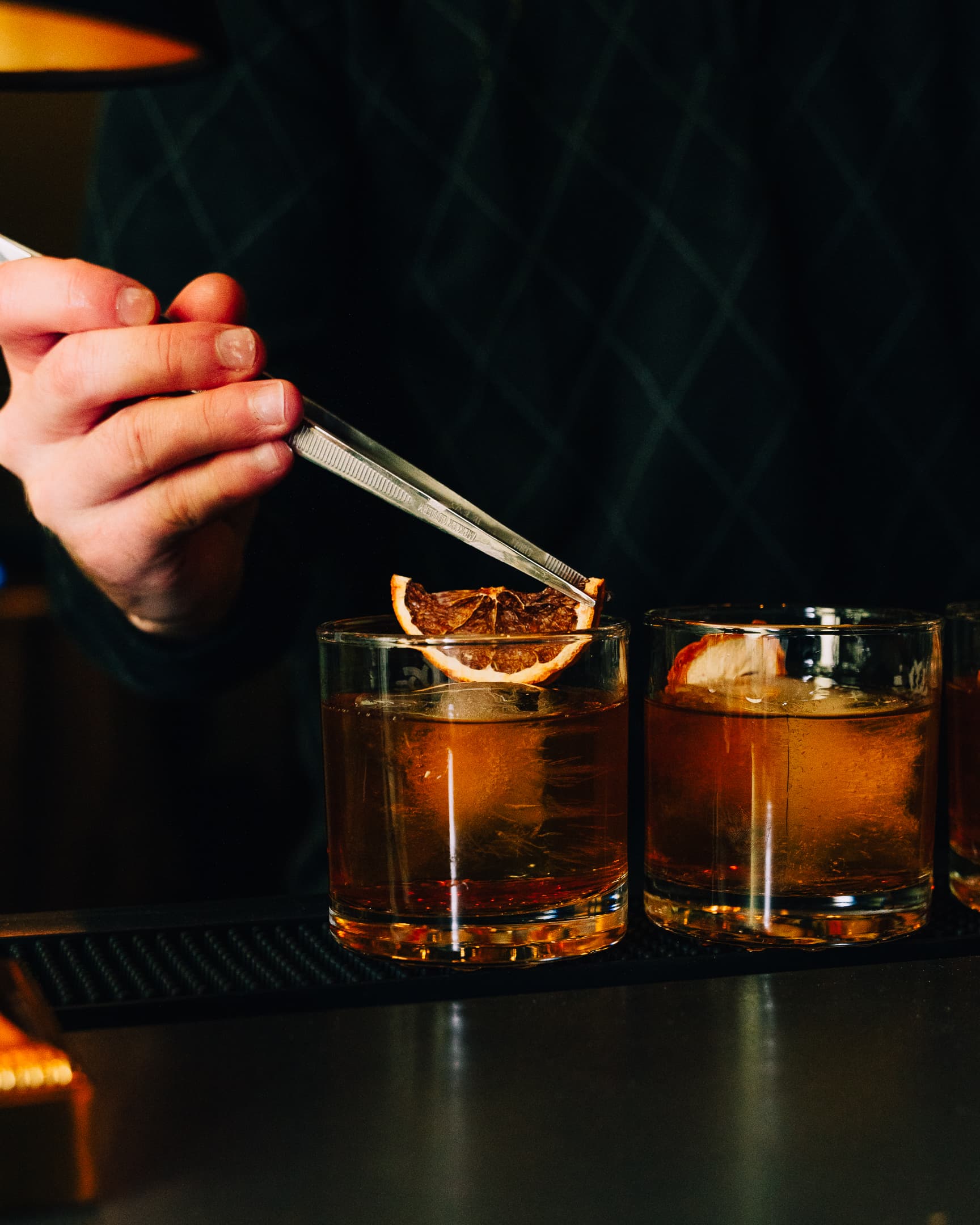 Garnishing Old Fashioneds